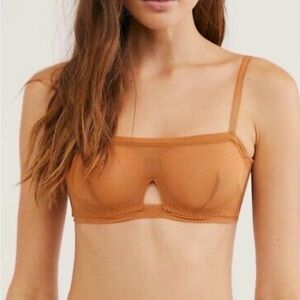 NWT Revolve We Are HAH “Cutout Bra” in Brown Sugar, 30-38D